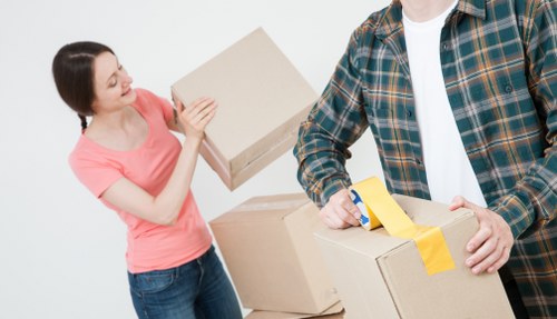 Secure van loading with straps and protected household items