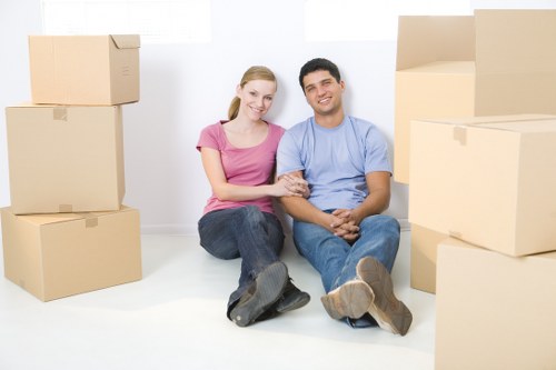 Professional office relocation team planning a business move in Roehampton