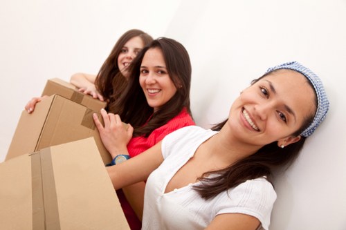 Office removal specialists transporting business equipment in Roehampton