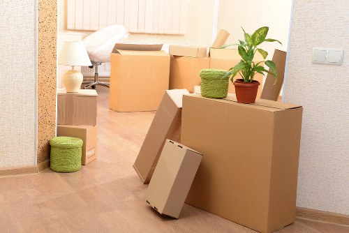 Professional movers handling flat access and stairs in Roehampton