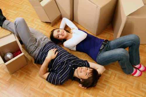Furniture and equipment prepared for an office move in southwest London