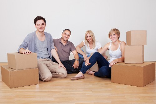 Commercial relocation and office transport by moving van